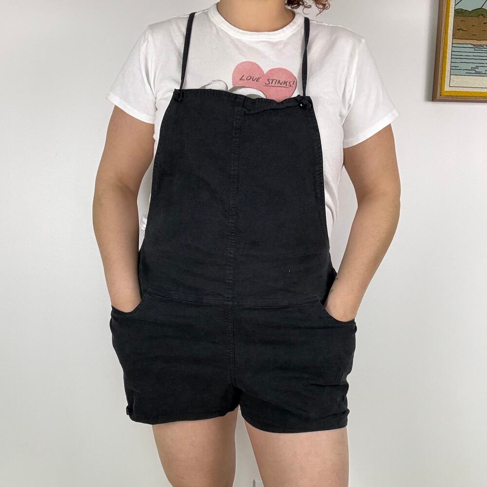Torrid black short romper overalls size 1